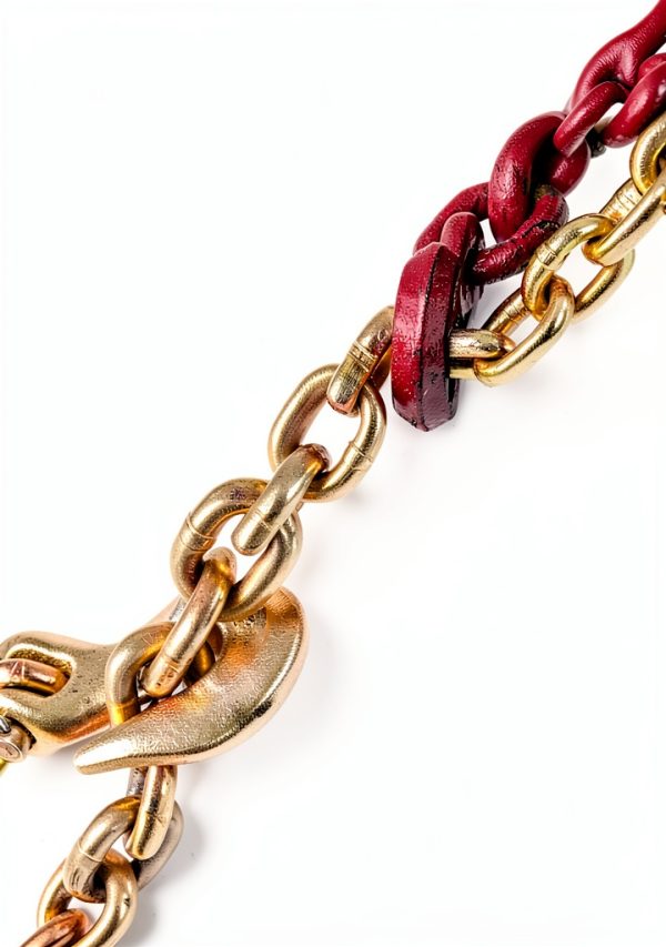 VEVOR 7100 LBS Transport Binder Chain, 3/8"x20' G80 Tow Chain with Grab Hooks, Galvanized Manganese Steel, DOT Certified, 2 Pack for Dock Factory Construction Site-1