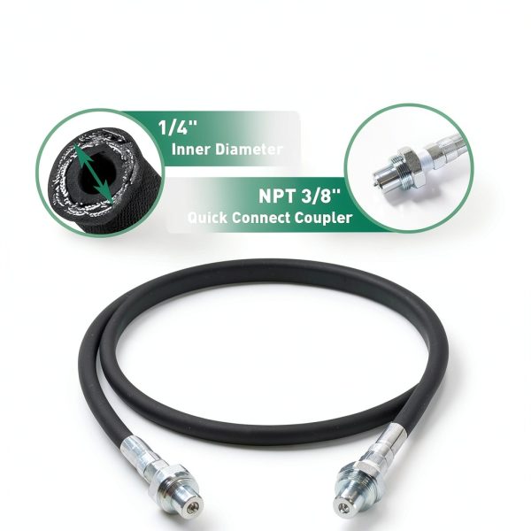 Hydraulic Hose 5.9FT 10000 PSI NPT 3/8" Quick Connect – HYDRAULIC PRO-2